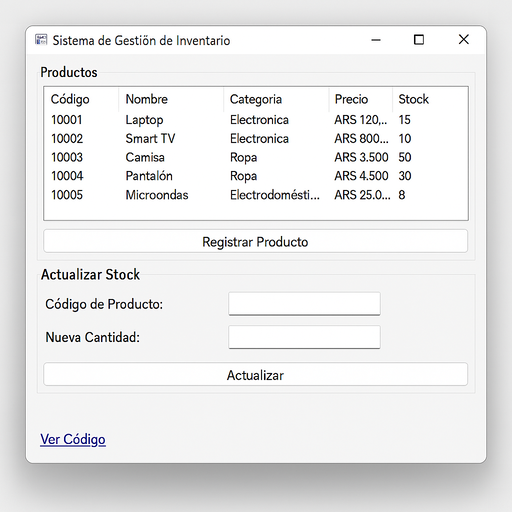 Captura de pantalla de una aplicación de escritorio